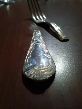 Forchetta argento rotta