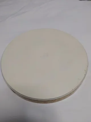 Bandeja redonda floral dorada