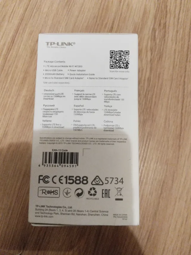 TP-Link M7300 4G LTE-Advanced Mobile Wi-Fi