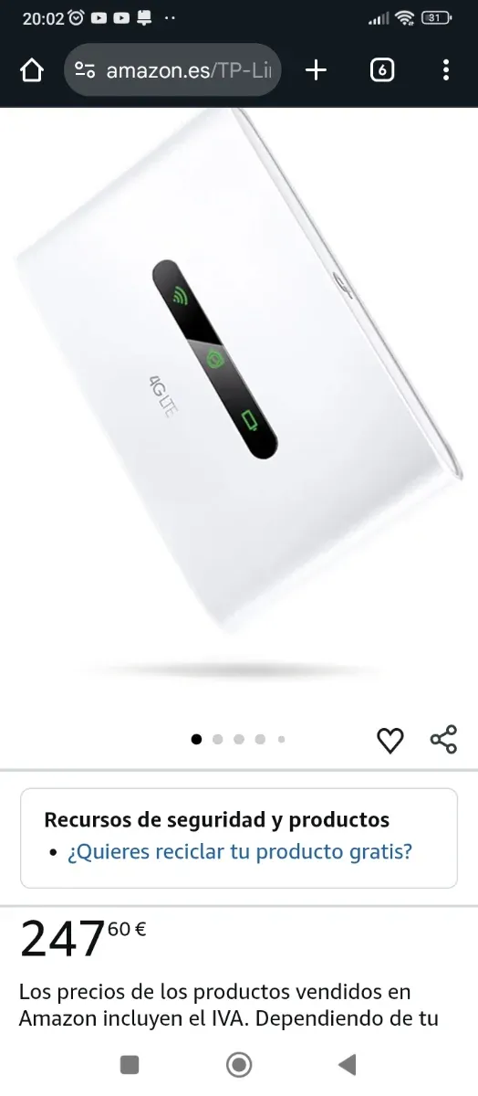 TP-Link M7300 4G LTE-Advanced Mobile Wi-Fi