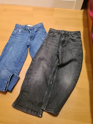 2 vaqueros niña acampanados