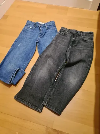 2 vaqueros niña acampanados