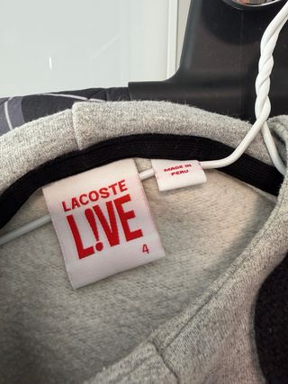 Sudadera Lacoste Gris Talla S