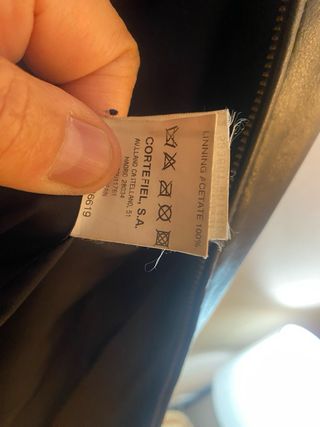 Chaqueta polo piel gran calidad negra mujer