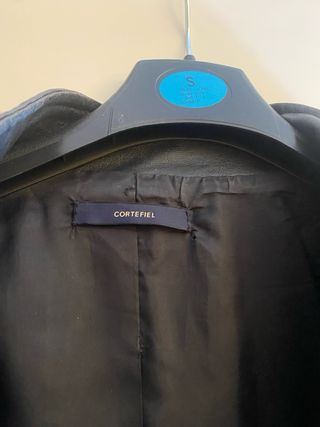 Chaqueta polo piel gran calidad negra mujer