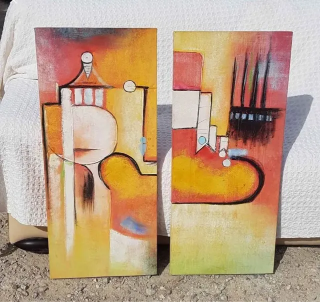 2 lienzos abstractos