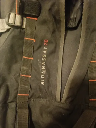 Mochila Montañero Grande Negra/Gris