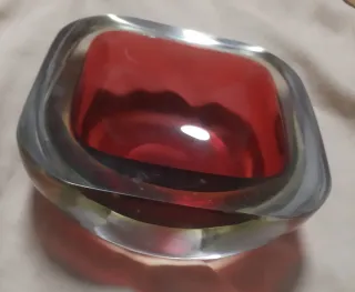 Cenicero Murano Rojo Cristal