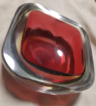 Cenicero Murano Rojo Cristal