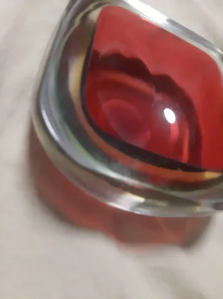 Cenicero Murano Rojo Cristal