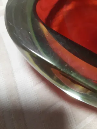 Cenicero Murano Rojo Cristal