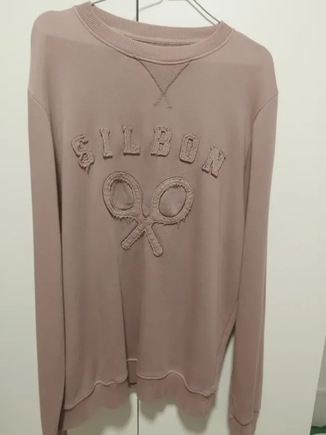 Felpa Rosa Silbon con Logo Tennis