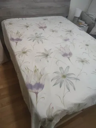Funda Nórdica Zara Home Flores Moradas