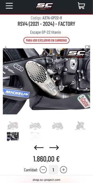 Escape SC Project GP-22 Aprilia RSV4