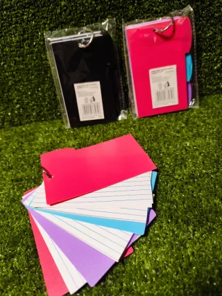 Tarjetas de estudio con separadores