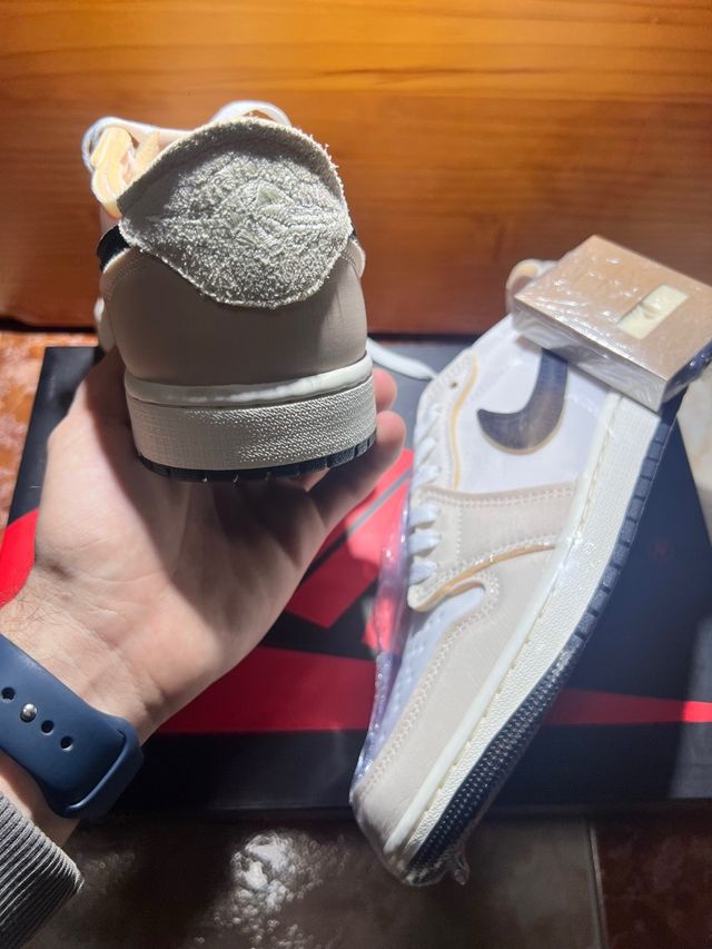 Jordan Retro 1 Low Negro Rojo