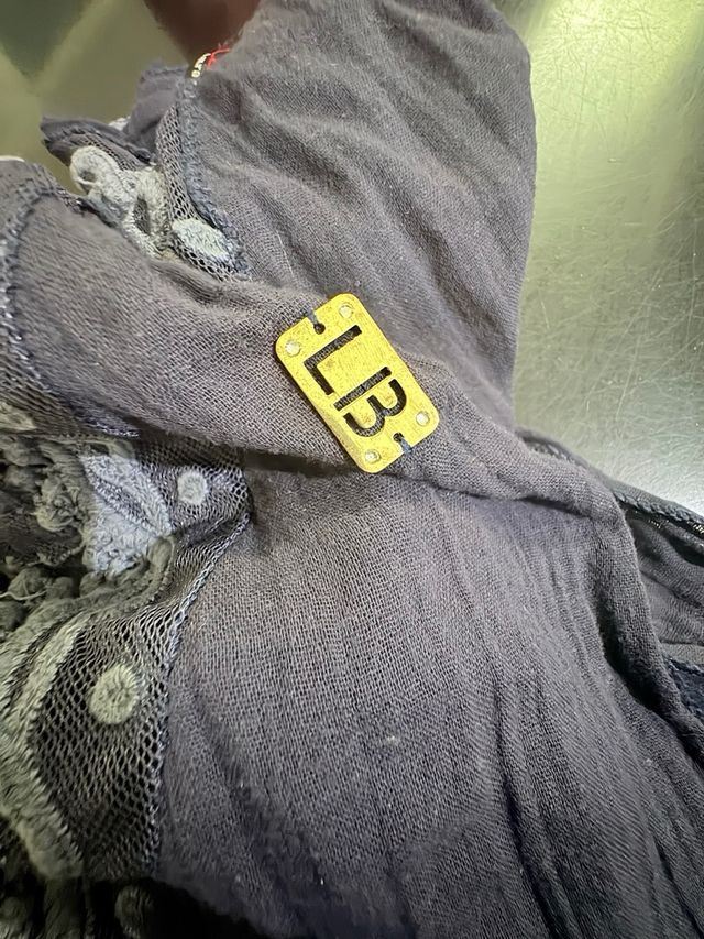 Foulard Laura Biagiotti blu con pizzo