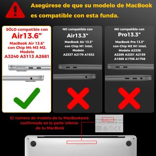 ✨ - EooCoo Funda Compatible con MacBook Air 13.6 P