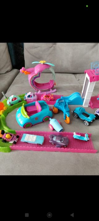 Set giochi bimbi: elicottero, macchinine, pista