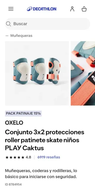 Conjunto 3 protecciones Play Oxelo