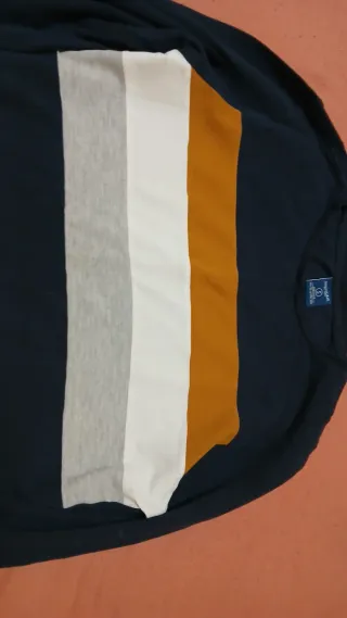 Camiseta manga larga hombre azul