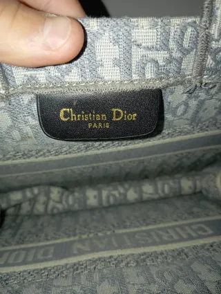 Borsa Christian Dior grigio e bianco