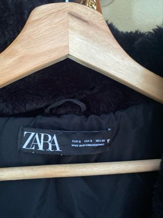 Abrigo Zara Negro Talla S