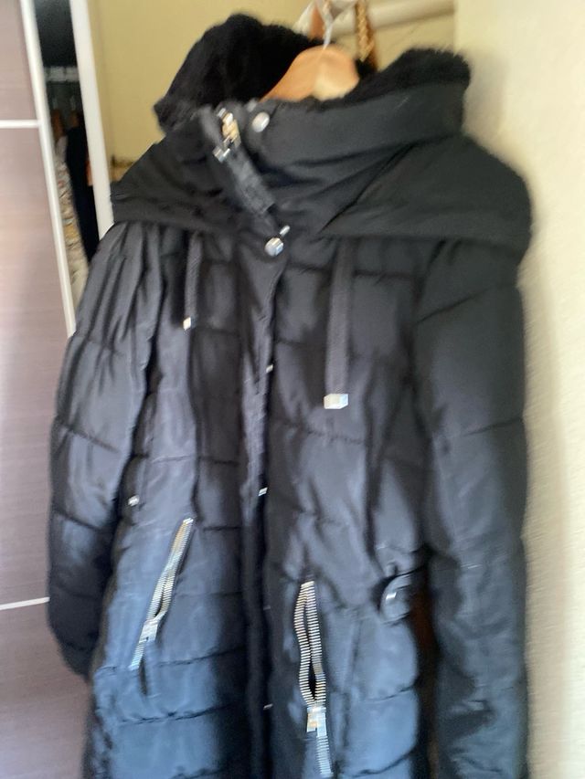 Abrigo Zara Negro Talla S