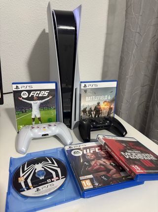 Consola PS5 + 2 Mandos + Battlefield 6