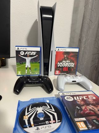 Consola PS5 + 2 Mandos + Juegos