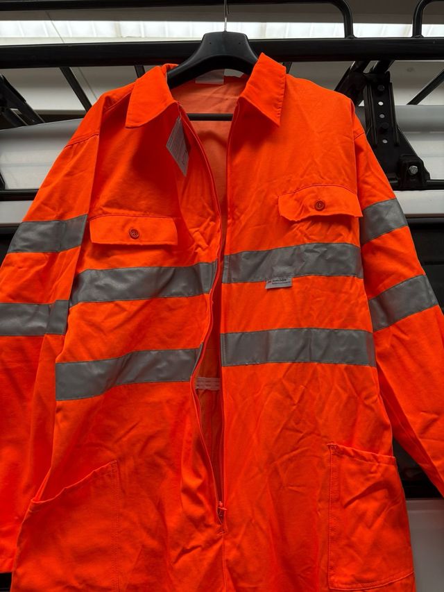 Tuta da lavoro arancione alta visibilità