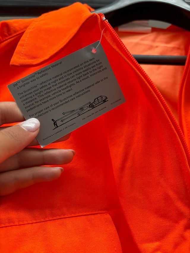 Tuta da lavoro arancione alta visibilità