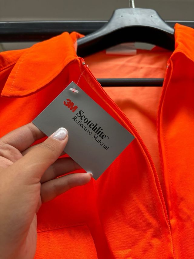 Tuta da lavoro arancione alta visibilità