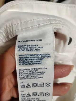 Pantalón Blanco Tommy Hilfiger Mujer Talla M