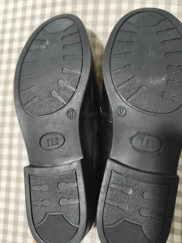 Mocasines niño negros piel