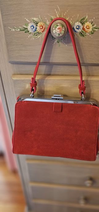 Bolso Zara Piel Rojo