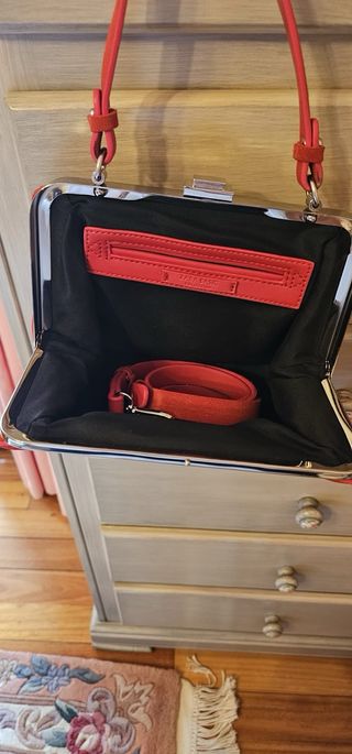 Bolso Zara Piel Rojo