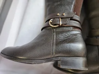 Botas altas ANTEA piel marrón