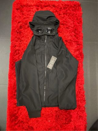 Cortavientos CP Company Negro Gafas Integradas