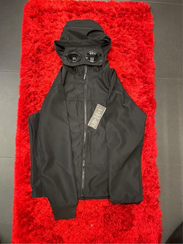 Cortavientos CP Company Negro Gafas Integradas