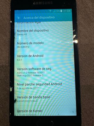 Samsung Galaxy A3 para piezas