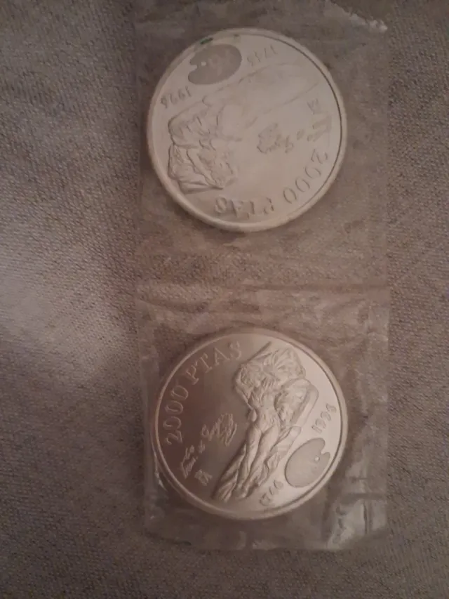 Monedas Juan Carlos I de España 1996 y 2000