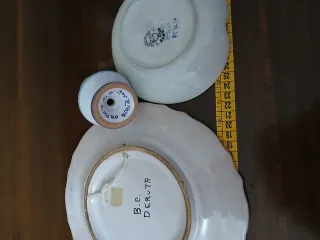 Set 3 pezzi ceramica Deruta vintage