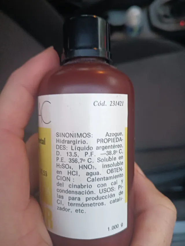 Mercurio Metal Puro PANREAC 1 kilo