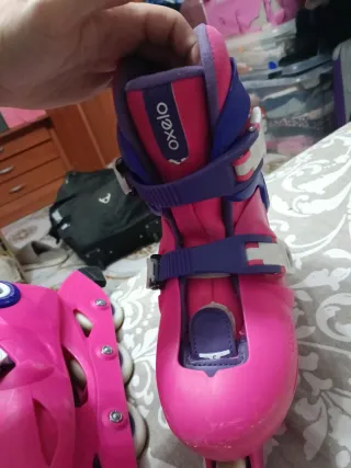 Patines en línea Oxelo rosas y morados