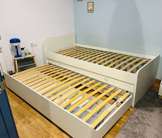 Cama nido SLÄKT blanca 90x200 cm