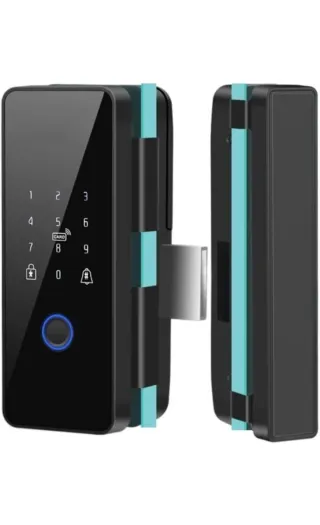 Cerradura inteligente puerta cristal