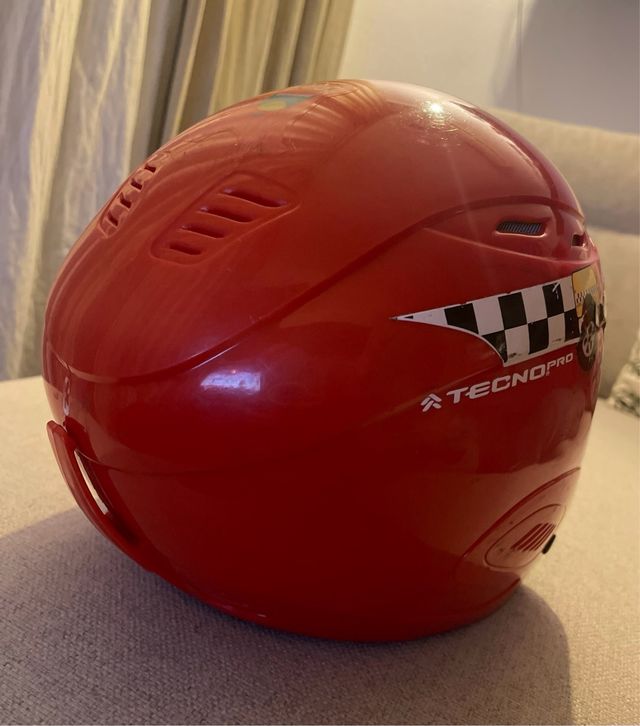 Casco de esquí infantil rojo