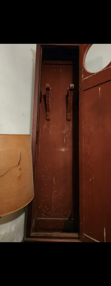 Reloj de pie antiguo madera tallada