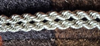 Pulsera baño plata estilo cadena doble